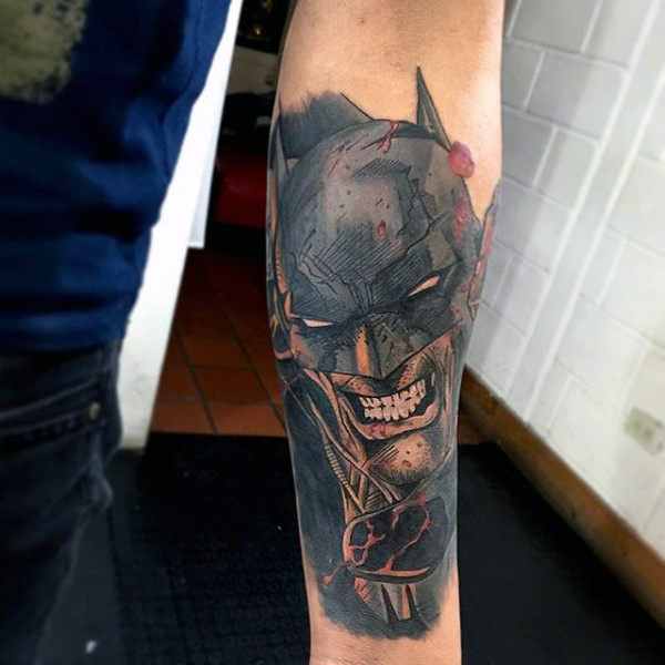 Cool Batman Forearm Tattoo