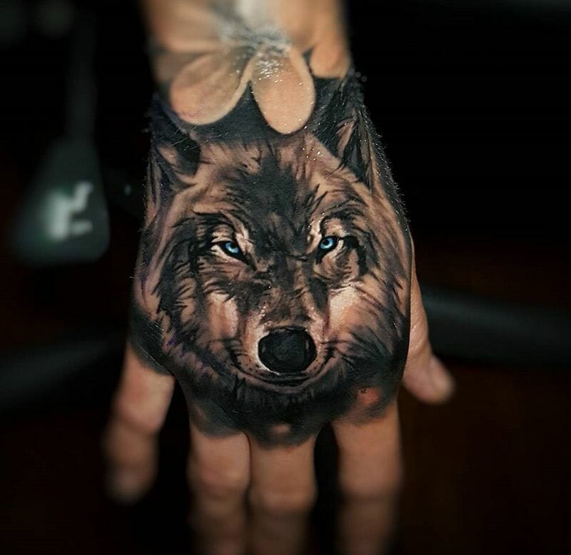 Wolf & Petal Tattoo