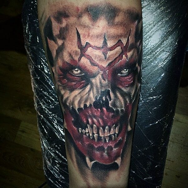 Demon Skull Tattoo