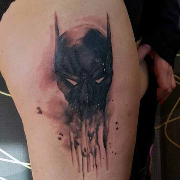 Dripping Batman Tattoo on Arm