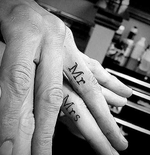Mr & Mrs Couples Tattoos