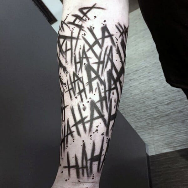The Joker Hahaha Tattoo Sleeve