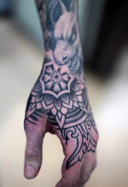 Mandala Hand Tattoo