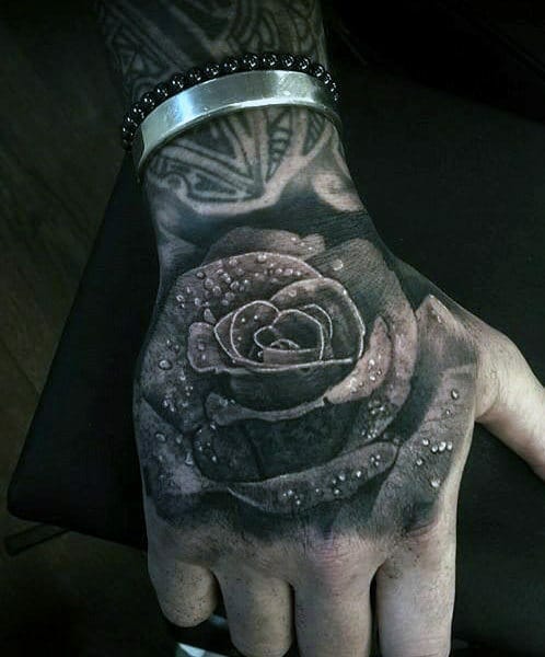Hand Rose Tattoo Ideas