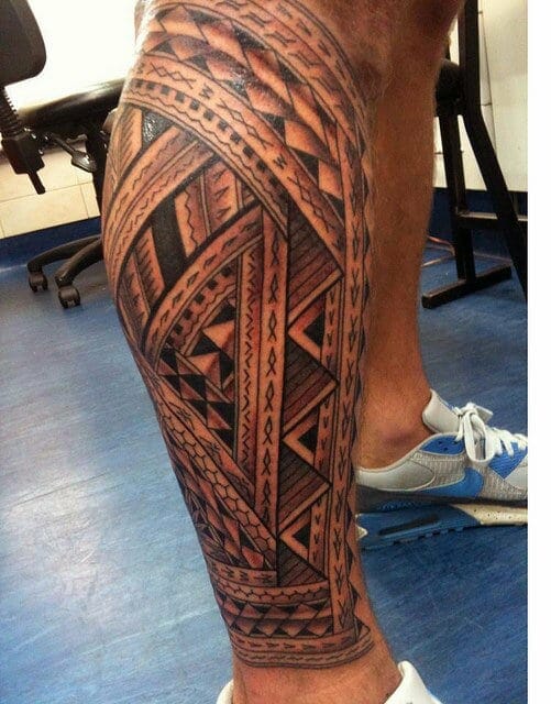 Polynesian leg sleeve