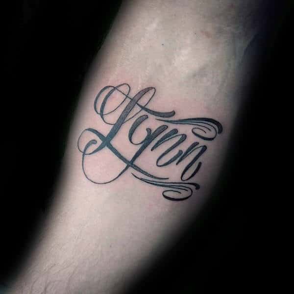Inner Forearm Name Tattoo