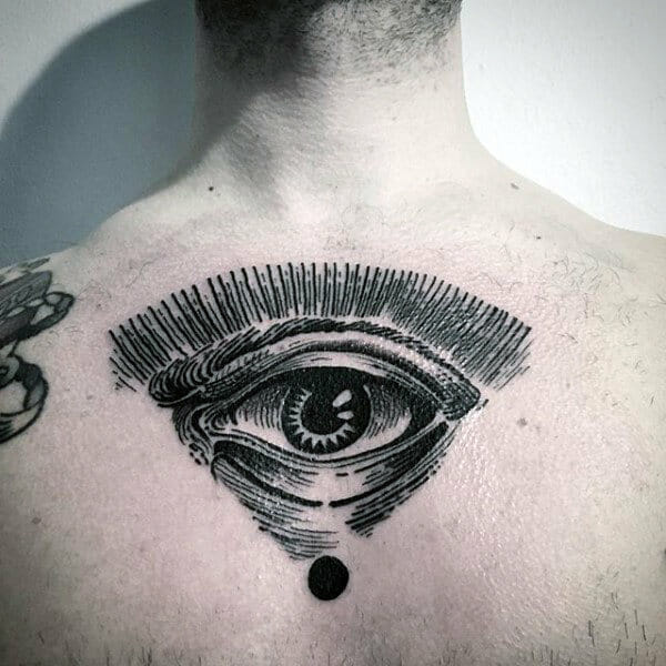 all seeing back tattoo