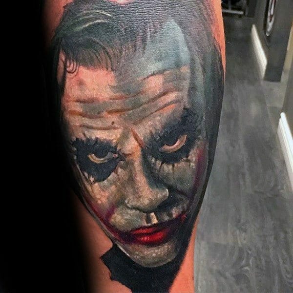 The Joker Portrait Tattoo