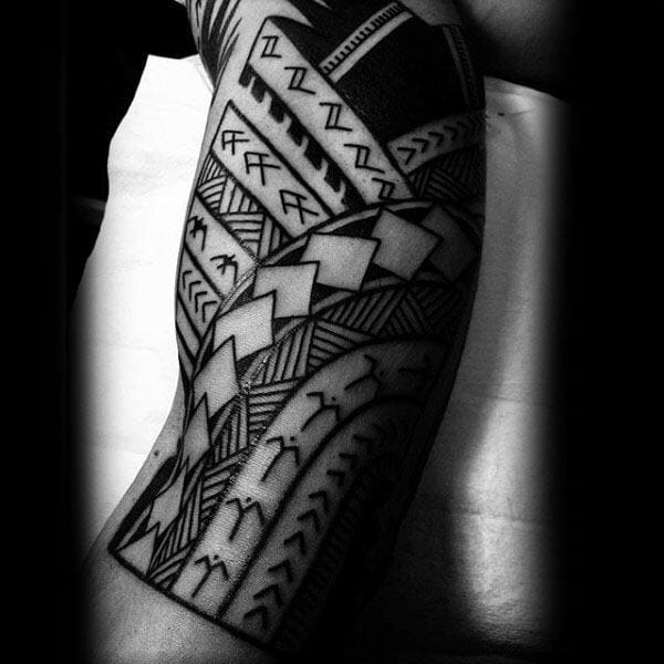 Polynesian Tribal Arm Tattoo