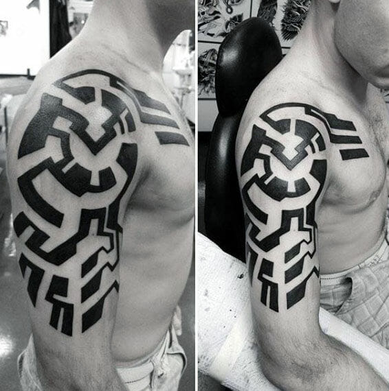 Modern Tribal Arm Tattoo