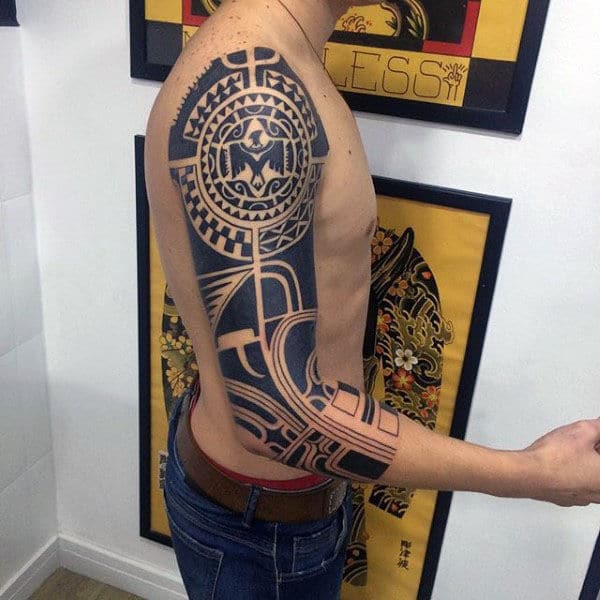 Hawaiian Arm Sleeve Tattoo