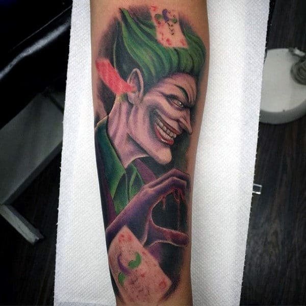 Retro The Joker Tattoo Design