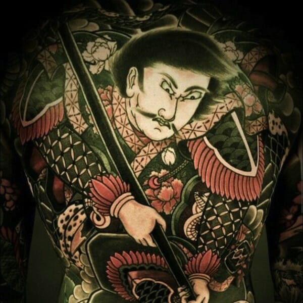 Japanese style full back tattoo
