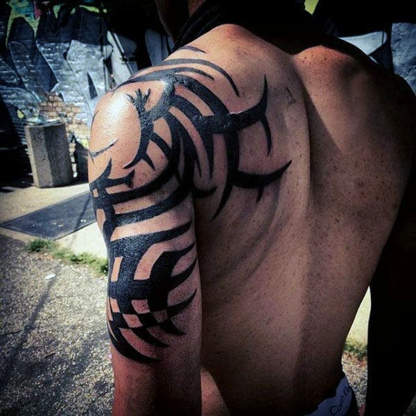 Shoulder & Arm Tribal Tattoo