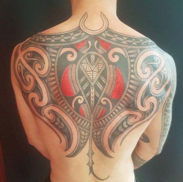 traditional back tattoo 