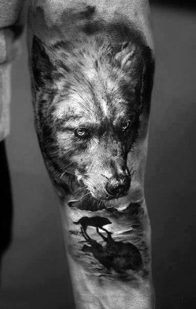 Wolf Tattoo Design For Men