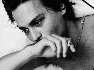 Johnny Depp's Long Side Parting