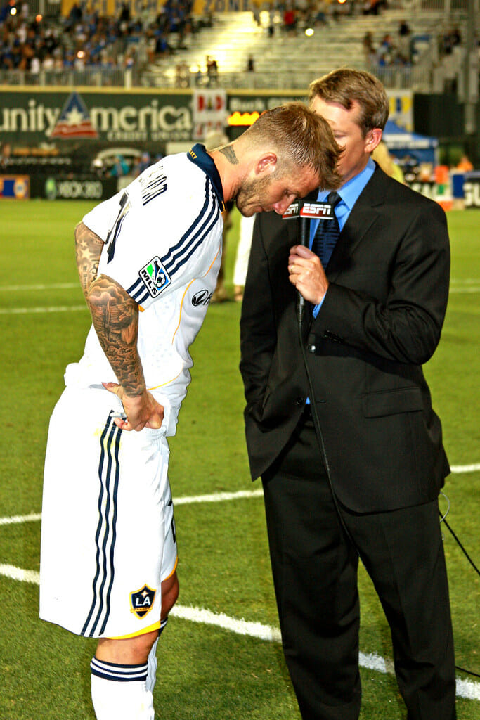 David Beckham Slicked Back Hair