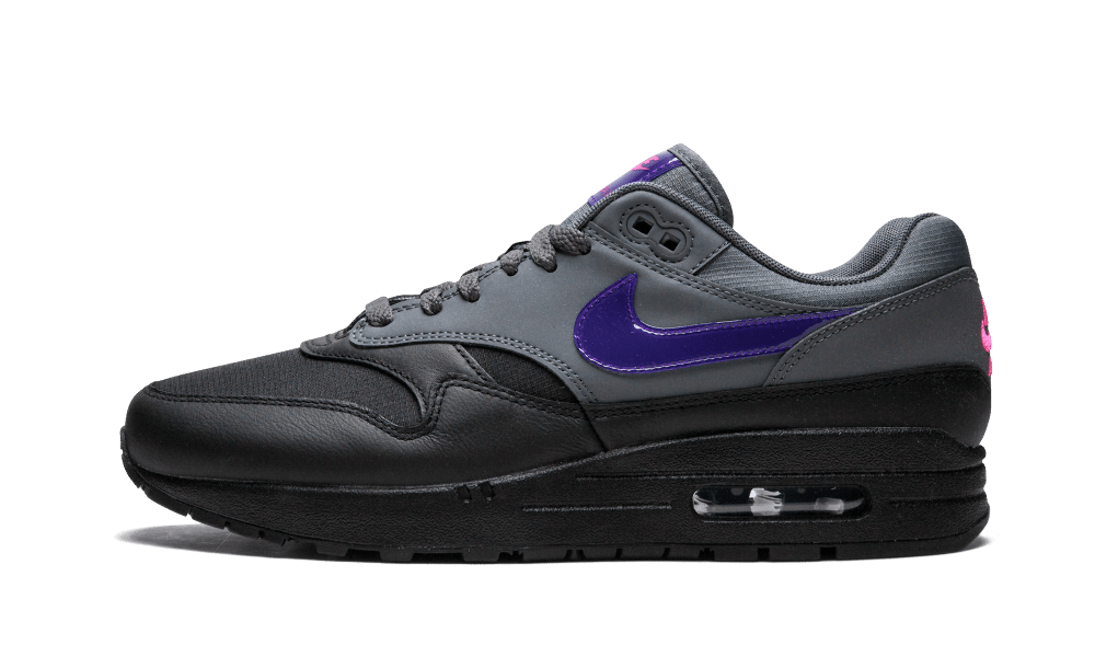 Pairs of Nike Air Max 1 "Anthracite Pro Purple"