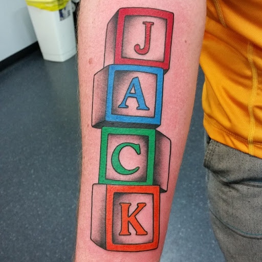 kids name tattoo