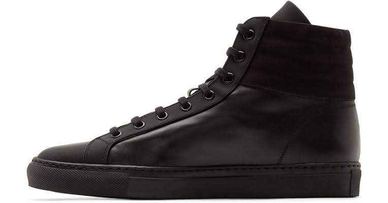 Common Projects Black Leather High-top Achilles 