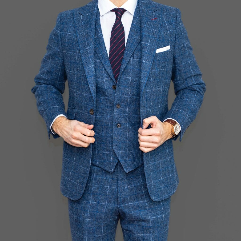 The Navy Pinstriped Suit