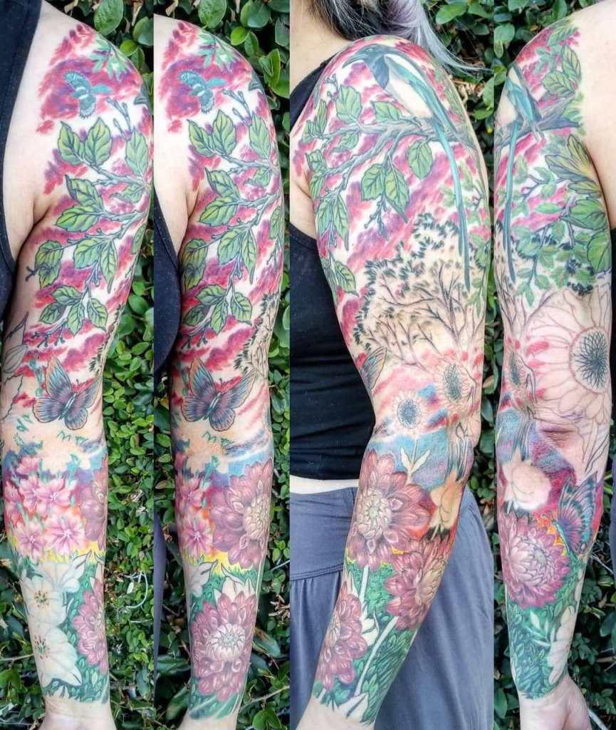 Tree and Flower Tattoos
