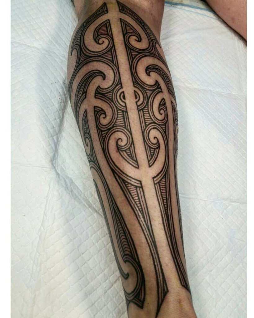 Calf Tribal Tattoo