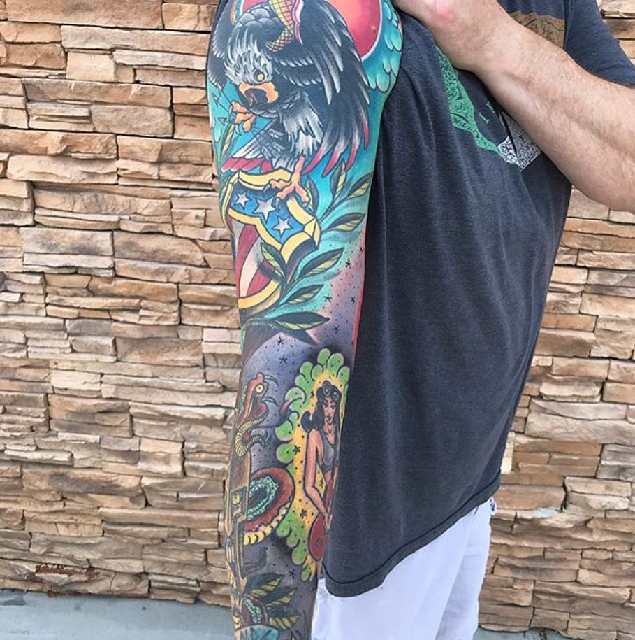 traditional tattoo sleeve