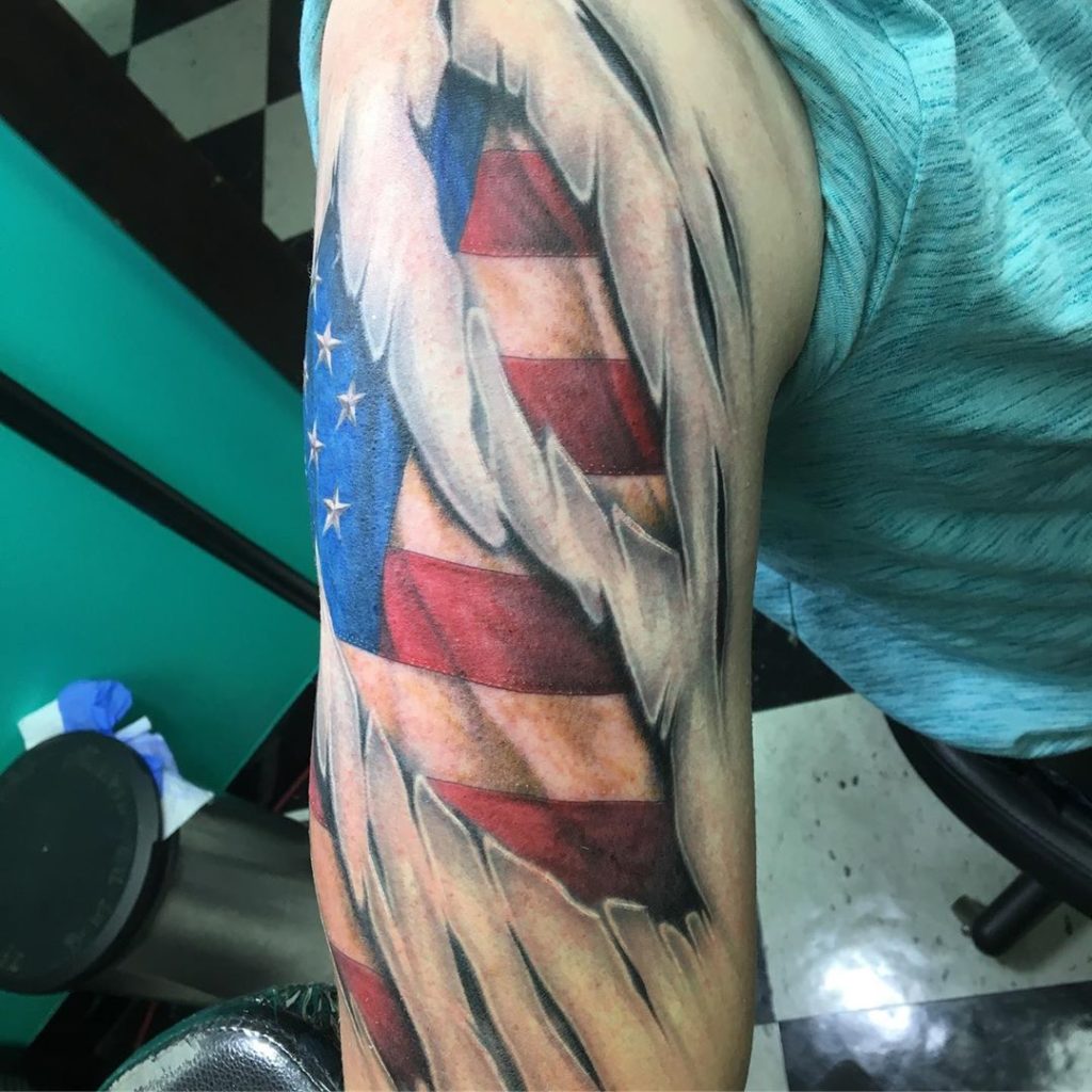 american flag tattoo