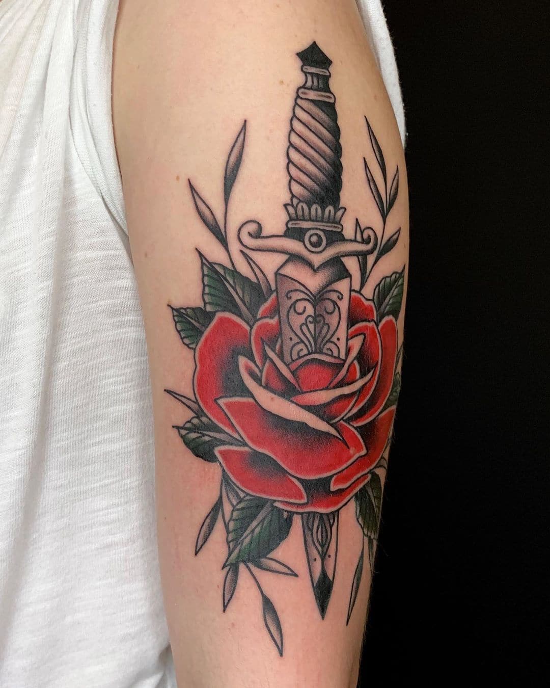 63 Traditional Rose Tattoo Designs You Need To See! | Outsons | Men's
