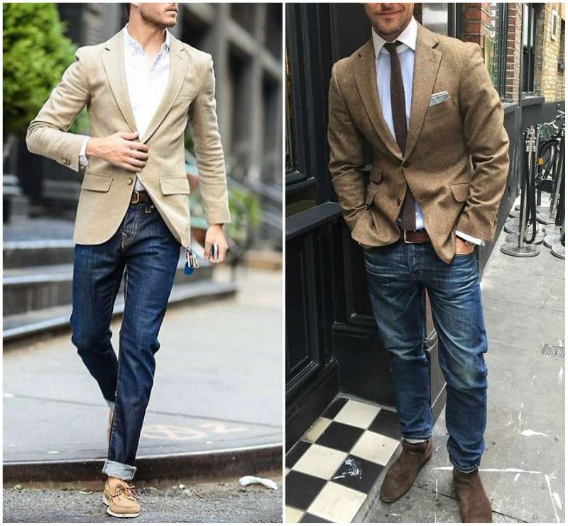 mens street style beige blazer