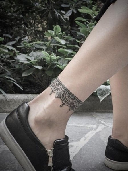 Mandala Ankle Tattoo for men Outsons