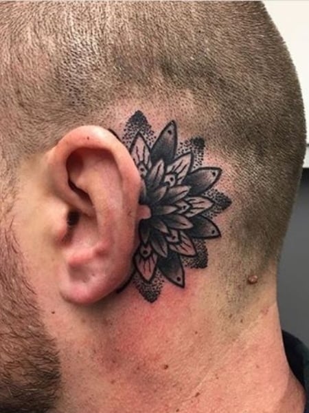 Mandala Ear Tattoo for men Outsons