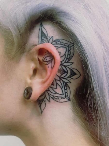 Mandala Ear Tattoo for women Outsons