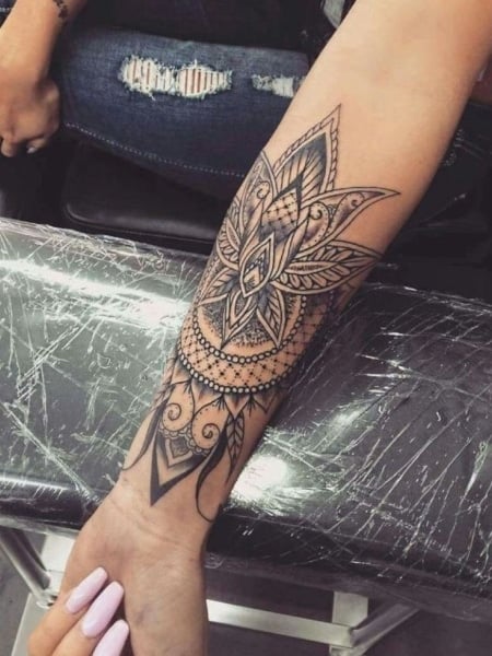 Mandala Forearm Tattoo for womne Outsons