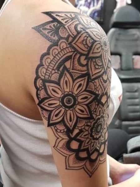 Mandala Half Sleeve Tattoo for womne Outsons