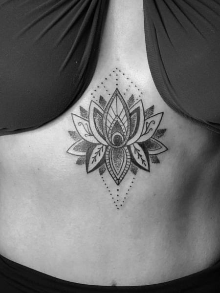 Mandala Sternum Tattoo for women Outsons