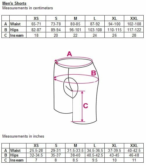 Shorts Measurements and Sizes Guide 