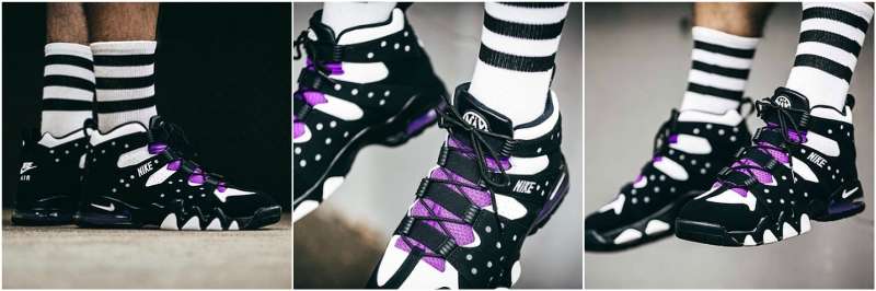 Nike Air Max2 CB 94 Black Purple on feet shoot