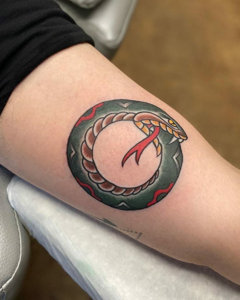 Ouroboros snake eating itself meaning tattoo Outsons