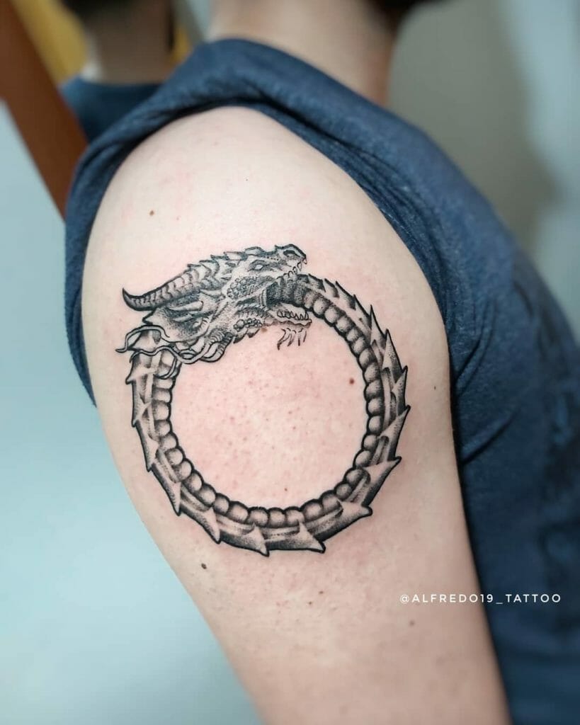 ouroboros tattoo around arm - Google Search | tattoo | Pinterest ... | Band  tattoo designs, Armband tattoo design, Viking tattoos