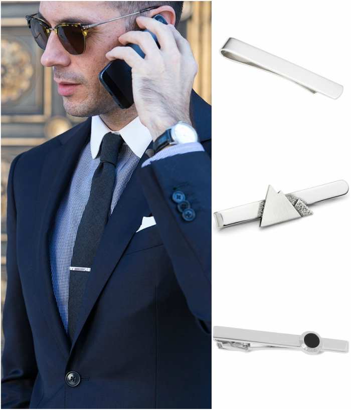 Silver tie clip how to wear a tie clip