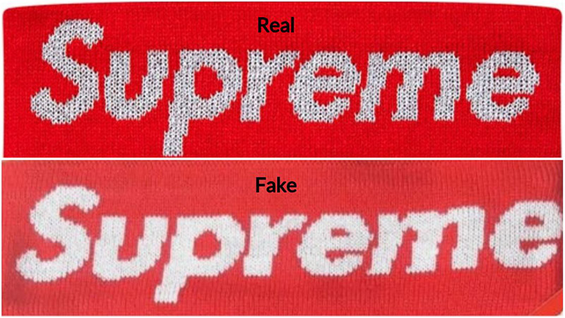 Supreme fake vs. real Outsons