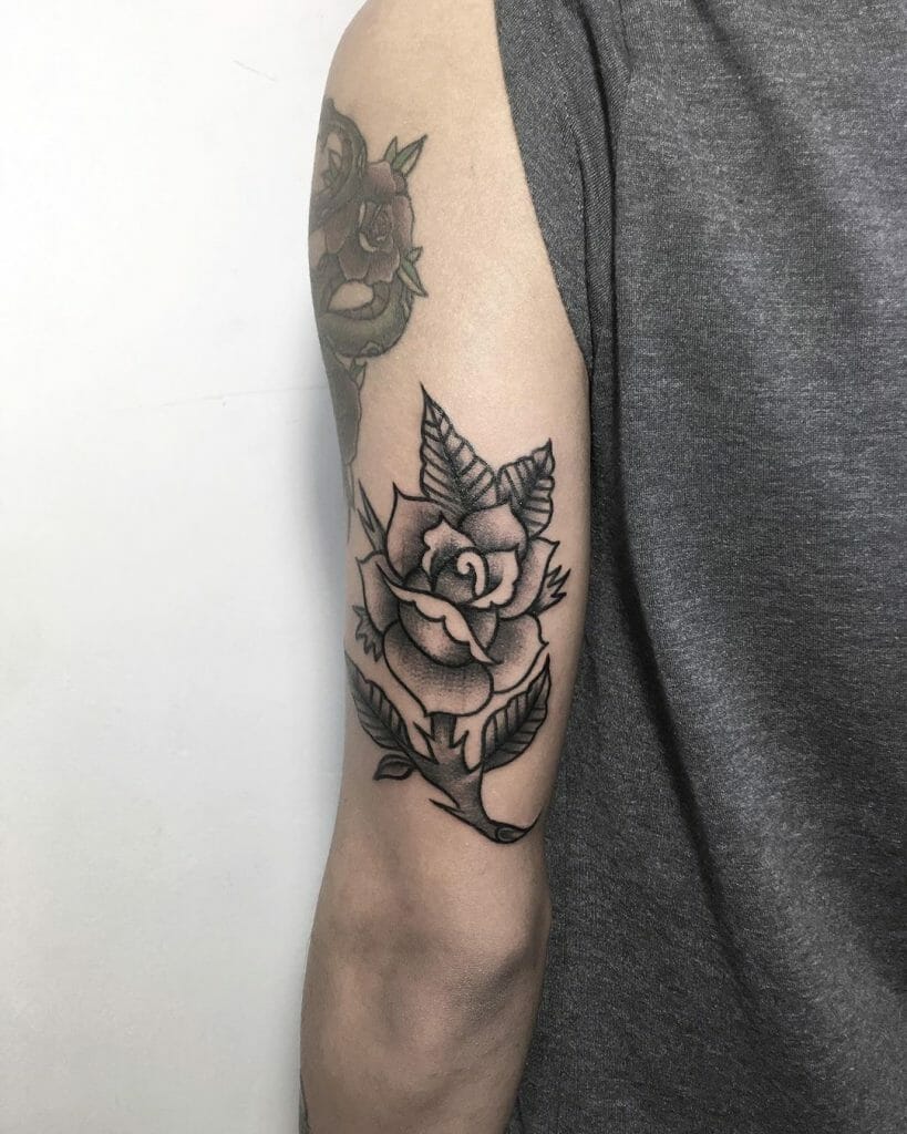 Traditional rose tattoos black Outsons