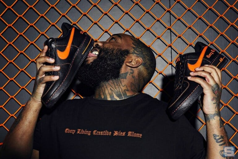 asap bari with vlone air force 1 in hand