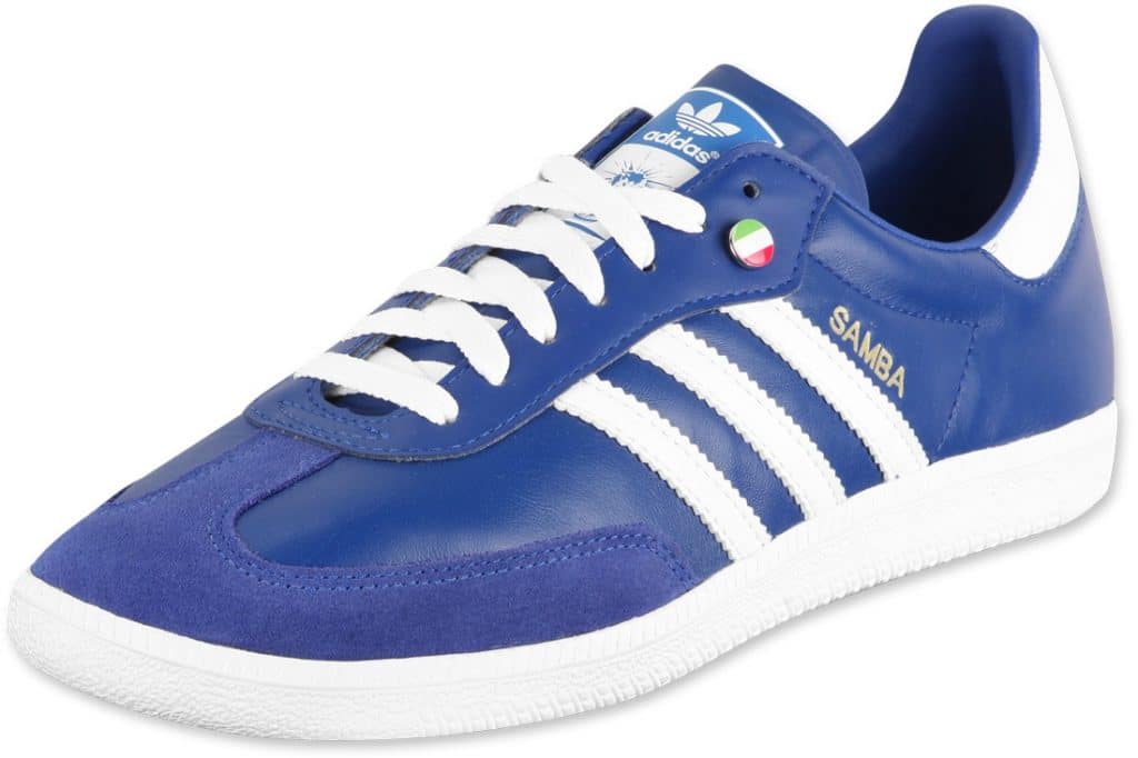 blue adidas samba trainers for men