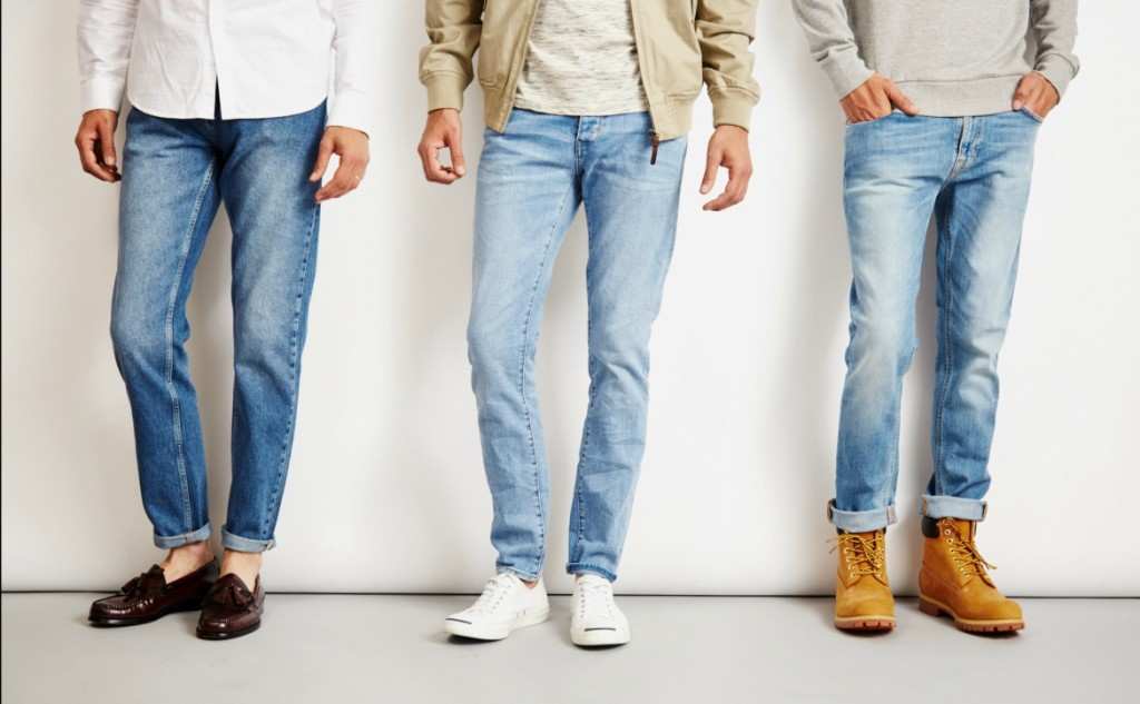 faded denim jeans for men