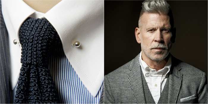 how to wear a tie pin collar pin