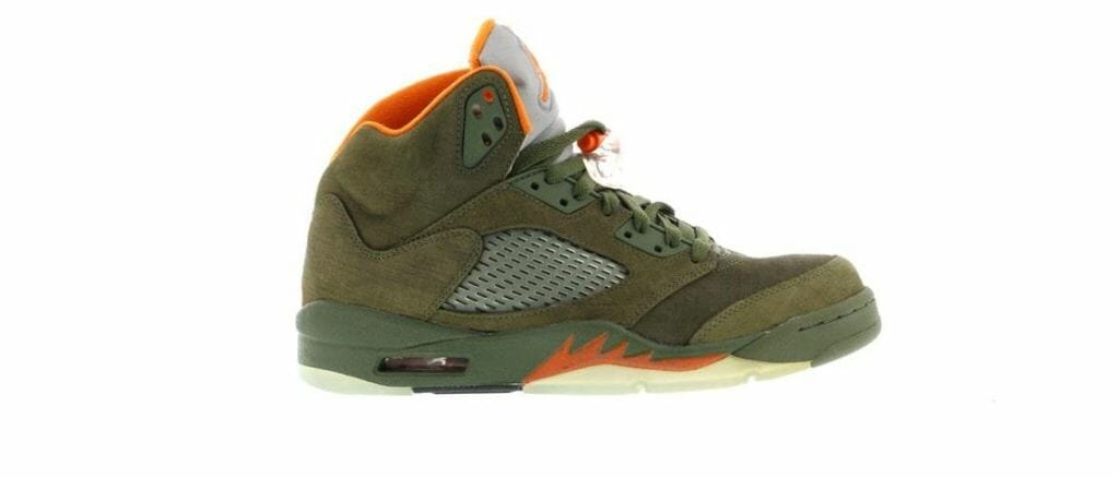 Air Jordan 5 (V) Retro Undefeated Olive/Oiled Suede Trainer
